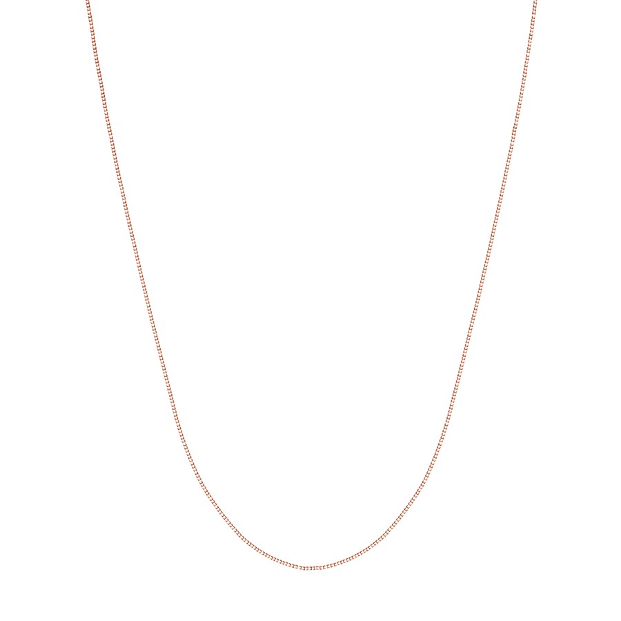 14K Rose Gold 0.55 mm Box Chain w/ Lobster Clasp - 18 in.