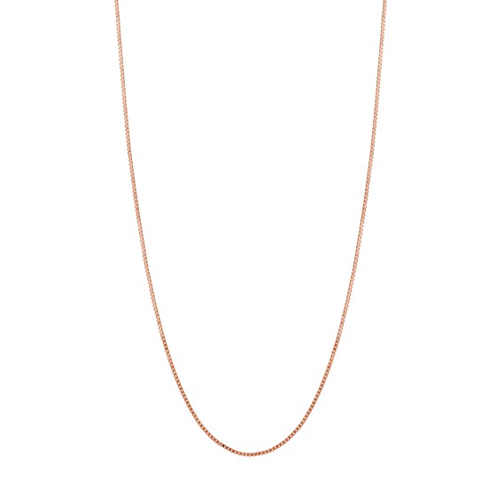 14K Rose Gold 0.66 mm Box Chain w/ Lobster Clasp - 16 in. 14K Rose Gold 0.66 mm Box Chain w/ Lobster Clasp - 16 in.