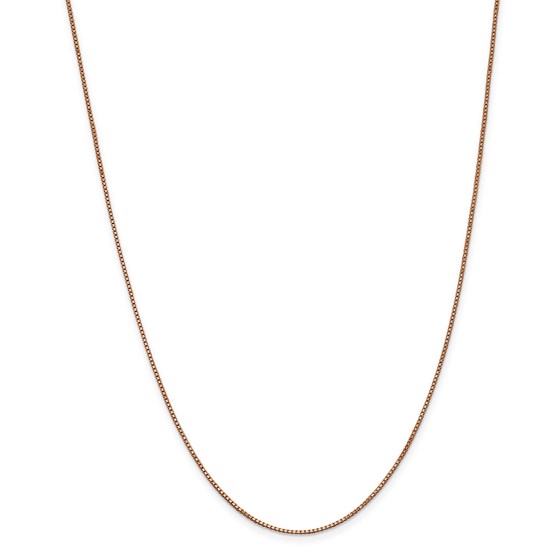 14k Rose Gold 1.0 mm Box Link Chain Necklace - 18 in.