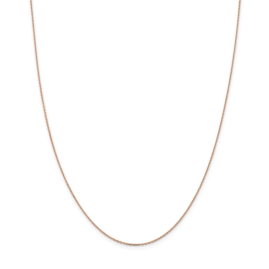 14k Rose Gold 1.0 mm Cable Chain Necklace - 24 in.