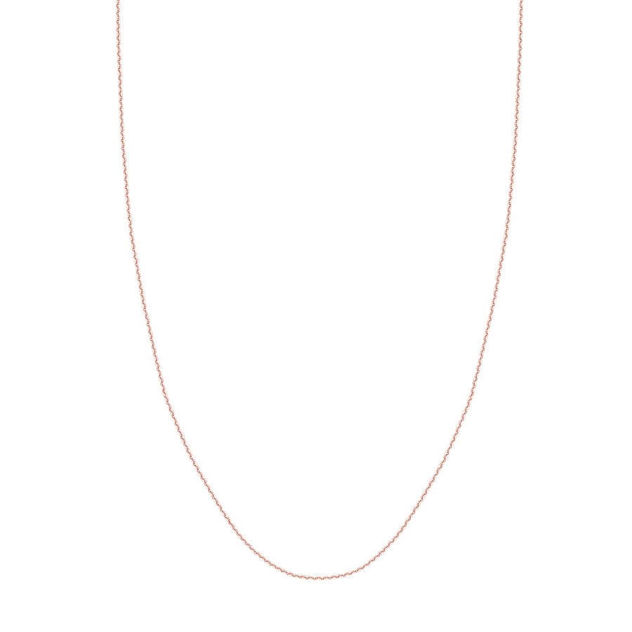 14K Rose Gold 1.05 mm Cable Chain w/ Lobster Clasp - 18 in.