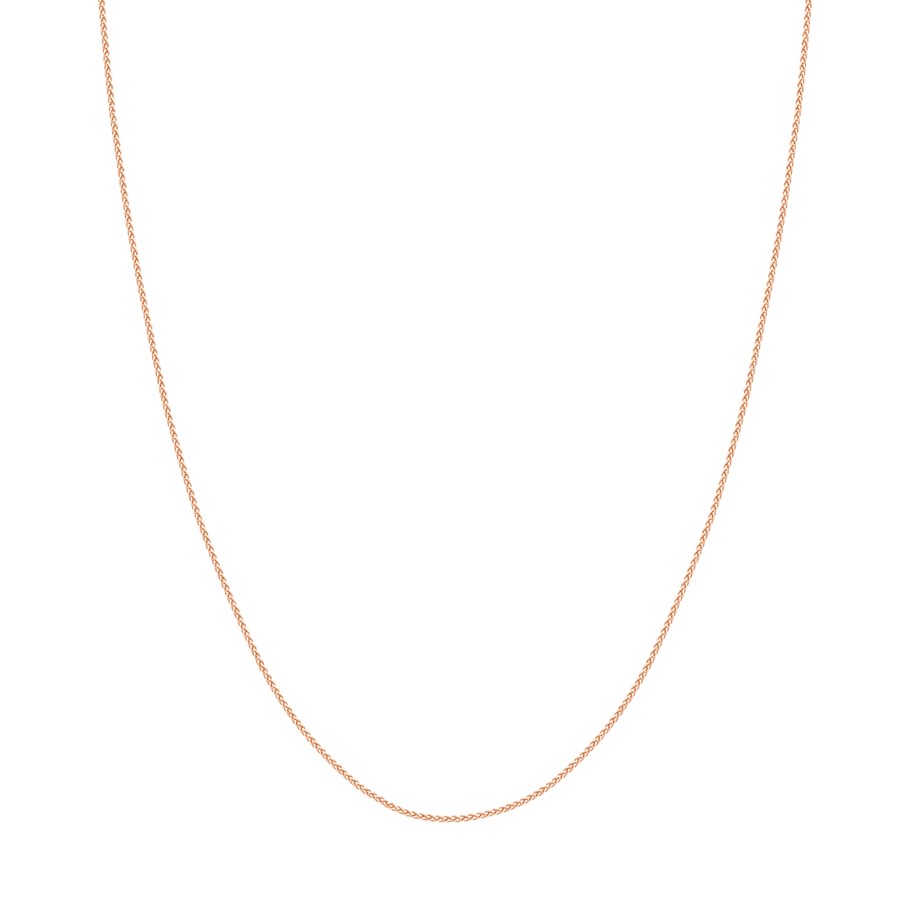 14K Rose Gold 1.05 mm Wheat Chain w/ Lobster Clasp - 16 in.