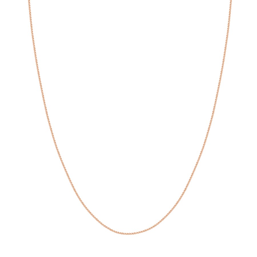 14K Rose Gold 1.05 mm Wheat Chain w/ Lobster Clasp - 18 in.