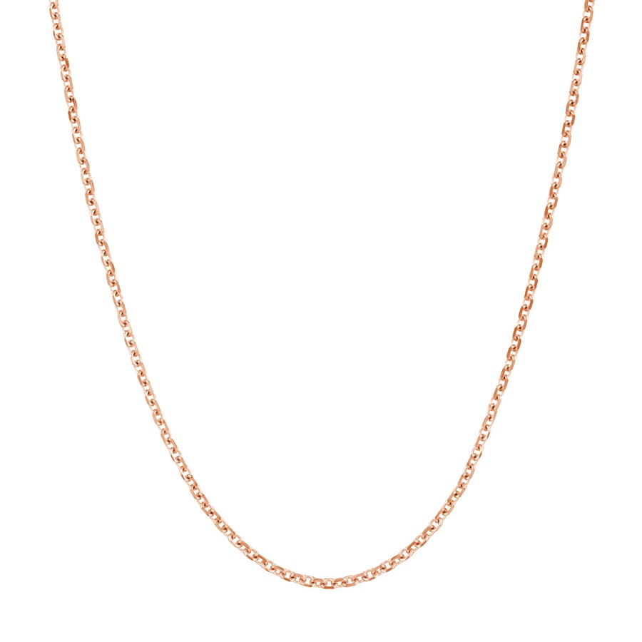 14K Rose Gold 1.05mm Diamond cut Cable Chain - 18 in.
