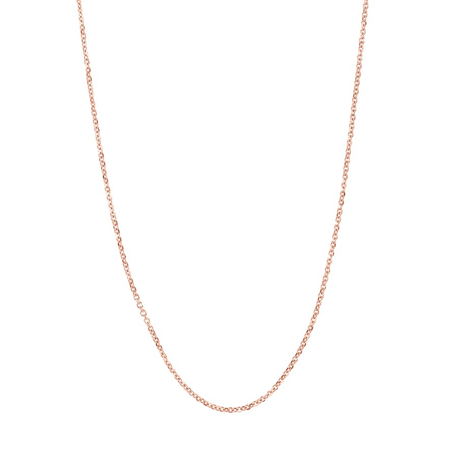 14K Rose Gold 1.05mm Diamond cut Cable Chain - 22 in.