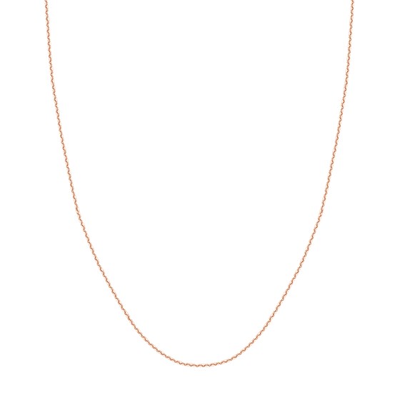 14K Rose Gold 1.15 mm Cable Chain w/ Lobster Clasp - 24 in.