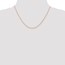 14k Rose Gold 1.15 mm Carded Cable Rope Chain Necklace - 18 in.