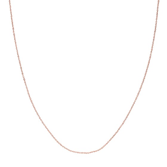 14K Rose Gold 1.15 mm Singapore Chain w/ Lobster Clasp - 16 in.
