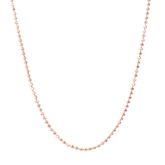 14K Rose Gold 1.2 mm Bead Chain w/ Lobster Clasp - 16 in.
