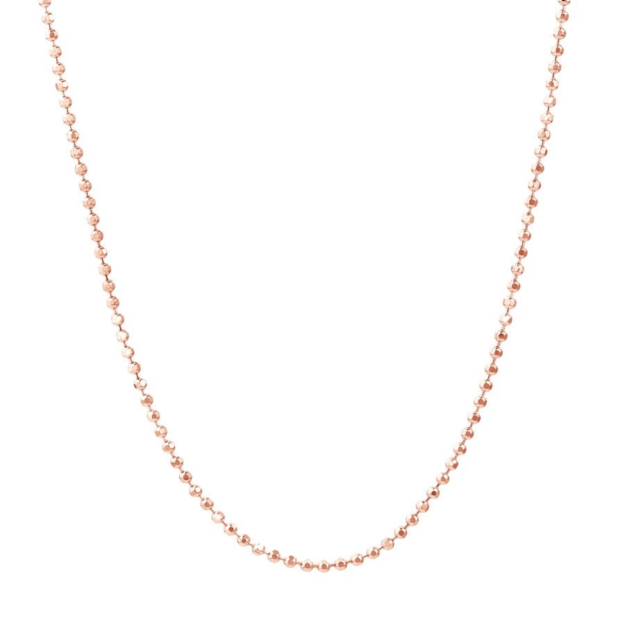14K Rose Gold 1.2 mm Bead Chain w/ Lobster Clasp - 20 in.