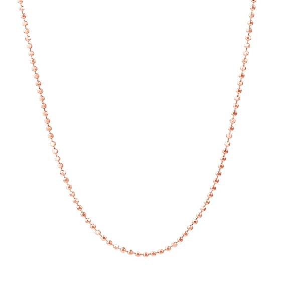 14K Rose Gold 1.2 mm Bead Chain w/ Lobster Clasp - 20 in. 14K Rose Gold 1.2 mm Bead Chain w/ Lobster Clasp - 20 in.