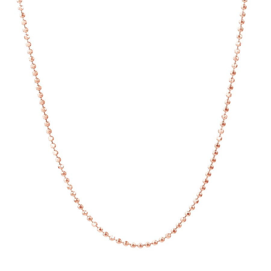 14K Rose Gold 1.2 mm Bead Chain w/ Lobster Clasp - 20 in.