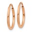 14k Rose Gold 1.2mm Polished Endless Hoop Earrings - 13.5 mm