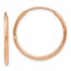 14k Rose Gold 1.2mm Polished Endless Hoop Earrings - 18.5 mm