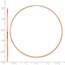 14k Rose Gold 1.2mm Polished Endless Hoop Earrings - 61.75 mm