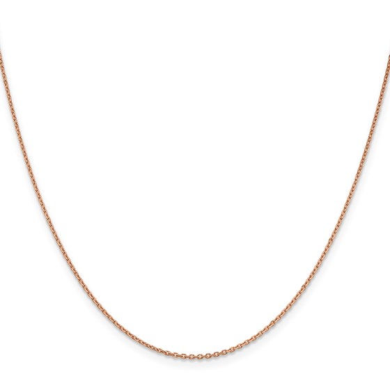 14k Rose Gold 1.4 mm Diamond Cut Cable Chain - 22 in.