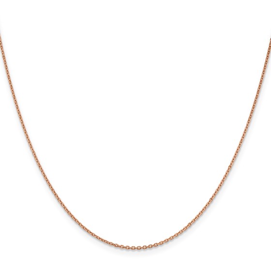 14k Rose Gold 1.4 mm Diamond-cut Cable Chain Necklace - 16 in.