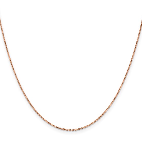 14k Rose Gold 1.4 mm Diamond-cut Cable Chain Necklace - 16 in. 14k Rose Gold 1.4 mm Diamond-cut Cable Chain Necklace - 16 in.