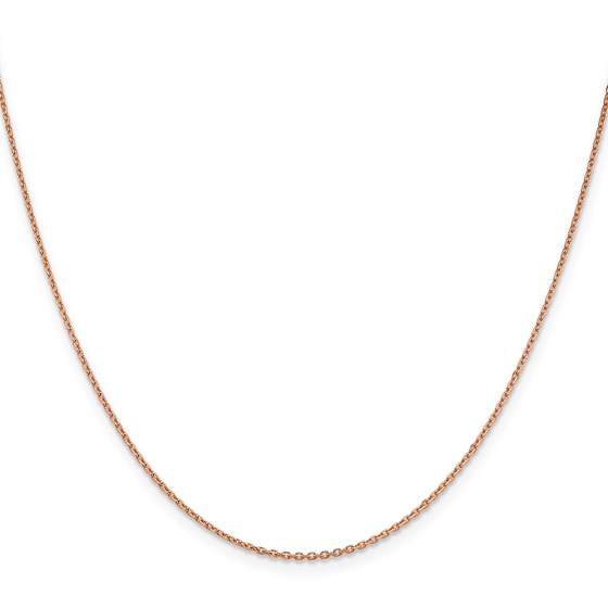 Buy 14k Rose Gold 1.4 mm Diamond-cut Cable Chain Necklace - 16 in. | APMEX