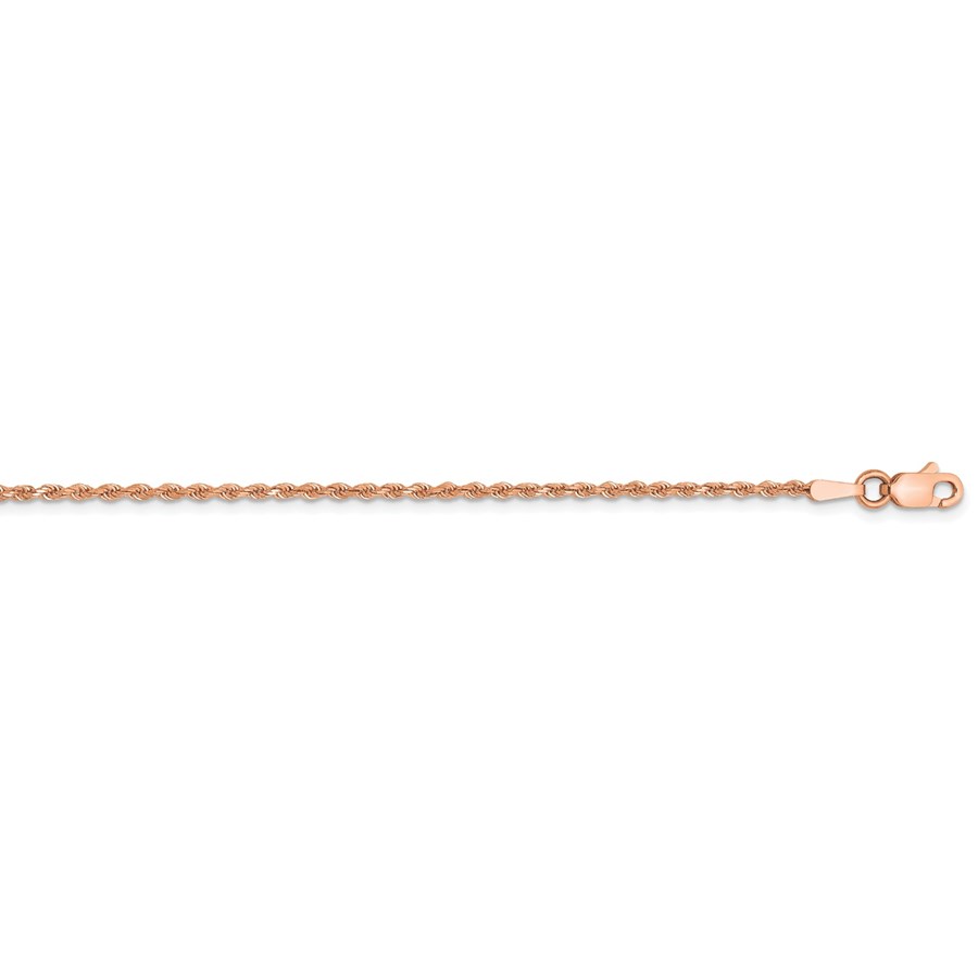 Buy 14k Rose Gold 1.5 mm Diamond Cut Rope Chain - 24 in. | APMEX