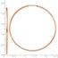 14k Rose Gold 1.5 mm Polished Endless Hoop Earrings - 50 mm