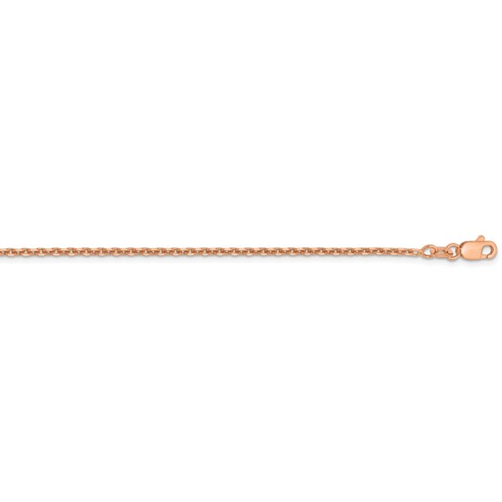 14k Rose Gold 1.65 mm Solid Diamond Cut Cable Chain - 18 in. 14k Rose Gold 1.65 mm Solid Diamond Cut Cable Chain - 18 in.
