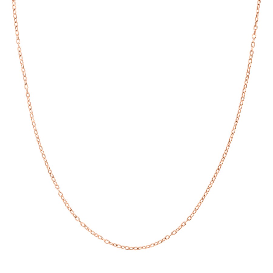 14K Rose Gold 1.82 mm Cable Chain w/ Lobster Clasp - 18 in.