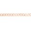 14K Rose Gold 1.95 mm Open Curb Chain Bracelet - 7.25 in.