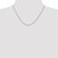 14k Rose Gold 1 mm Diamond-cut Rope Necklace - 18 in.
