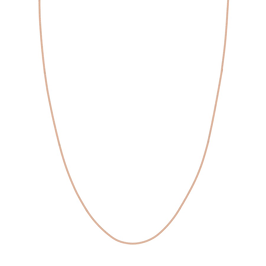 14K Rose Gold 1 mm Snake Chain w/ Lobster Clasp - 24 in.