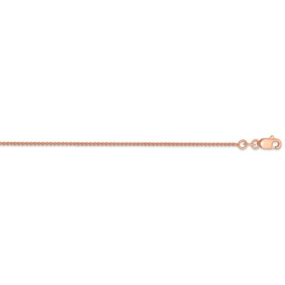 14k Rose Gold 1 mm Solid Polished Spiga Chain - 10 in.