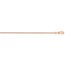 14k Rose Gold 1 mm Solid Polished Spiga Chain - 16 in.