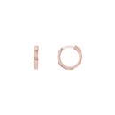 14K Rose Gold 10 mm Square Wire Huggie Earrings