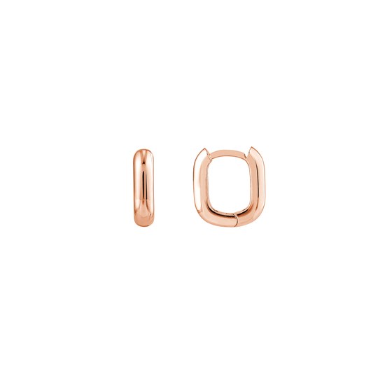 14K Rose Gold 10 x 12 mm Oblong Polished Hoops 14K Rose Gold 10 x 12 mm Oblong Polished Hoops