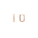 14K Rose Gold 10 x 15 mm Oblong Polished Hoops