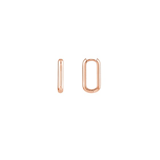 14K Rose Gold 10 x 20 mm Oblong Polished Hoops 14K Rose Gold 10 x 20 mm Oblong Polished Hoops