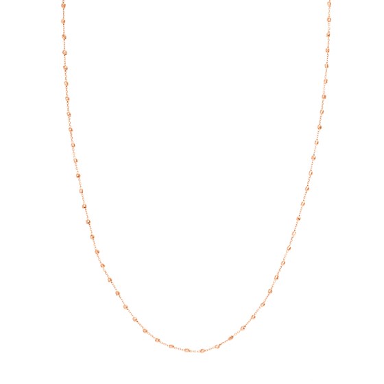 14K Rose Gold 2.5 mm Bead Chain w/ Lobster Clasp - 18 in.