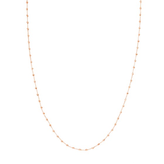 14K Rose Gold 2.5 mm Bead Chain w/ Lobster Clasp - 18 in. 14K Rose Gold 2.5 mm Bead Chain w/ Lobster Clasp - 18 in.