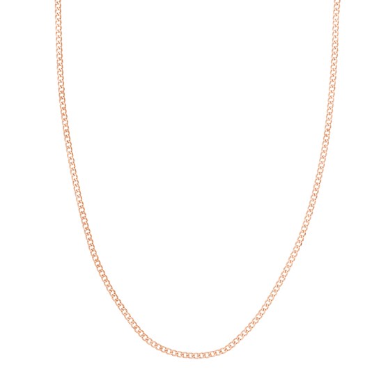 14K Rose Gold 2.7 mm Curb Chain w/ Lobster Clasp - 18 in.