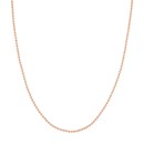 14K Rose Gold 2 mm Bead Chain w/ Lobster Clasp - 24 in.