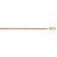 14k Rose Gold 2 mm Diamond-cut Rope Chain Anklet - 10 in.