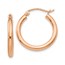14k Rose Gold 20 mm Polished Hoop Earrings