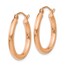 14k Rose Gold 20 mm Polished Hoop Earrings