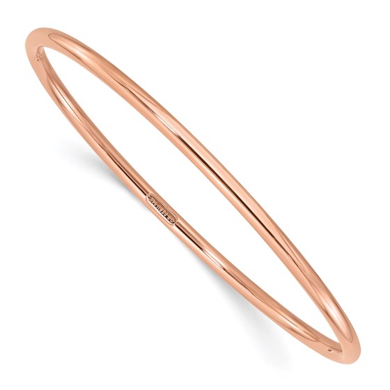 14K Rose Gold 3.00mm Slip On Bangle 14K Rose Gold 3.00mm Slip On Bangle