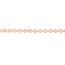 14K Rose Gold 3 mm Bead Chain Bracelet w/ Lobster - 7.5 in.