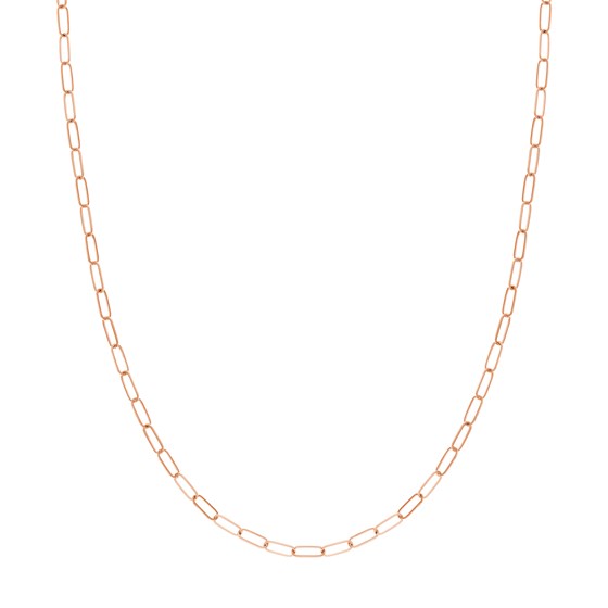 14K Rose Gold 3 mm Link Chain w/ Lobster Clasp - 20 in. 14K Rose Gold 3 mm Link Chain w/ Lobster Clasp - 20 in.