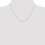 14k Rose Gold .5 mm Cable Rope Chain Necklace - 18 in.