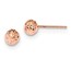 14k Rose Gold 6 mm Diamond-Cut Ball Post Earrings