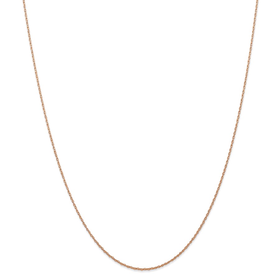 14k Rose Gold .7 mm Carded Cable Rope Chain Necklace - 18 in.