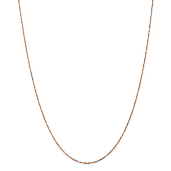 14k Rose Gold .8 mm Light-Baby Rope Chain Necklace - 18 in. 14k Rose Gold .8 mm Light-Baby Rope Chain Necklace - 18 in.